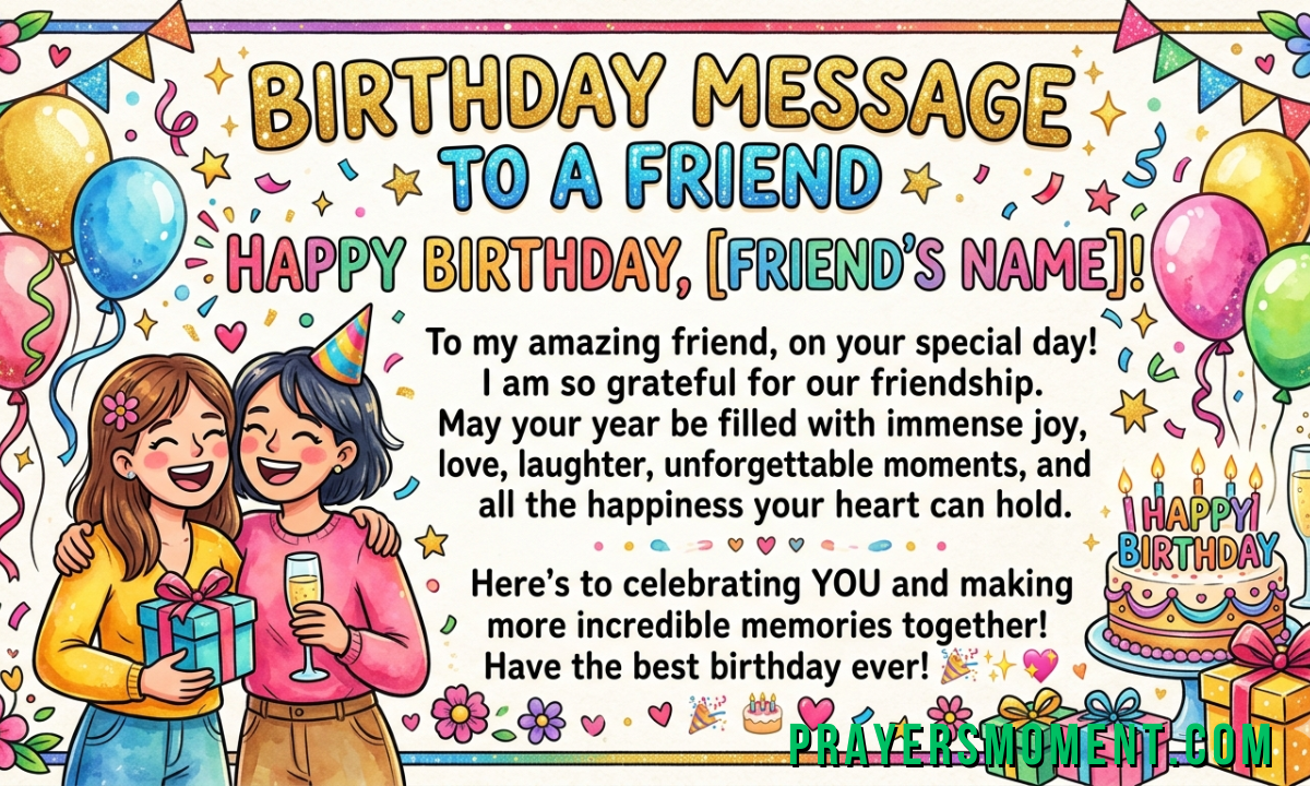 Birthday Message to a Friend