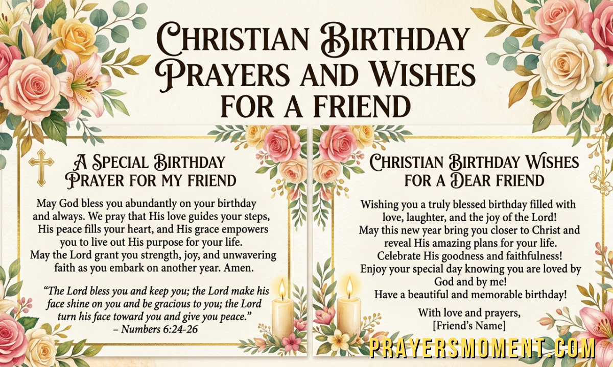 Christian Birthday Prayers and Wishes for a Friend