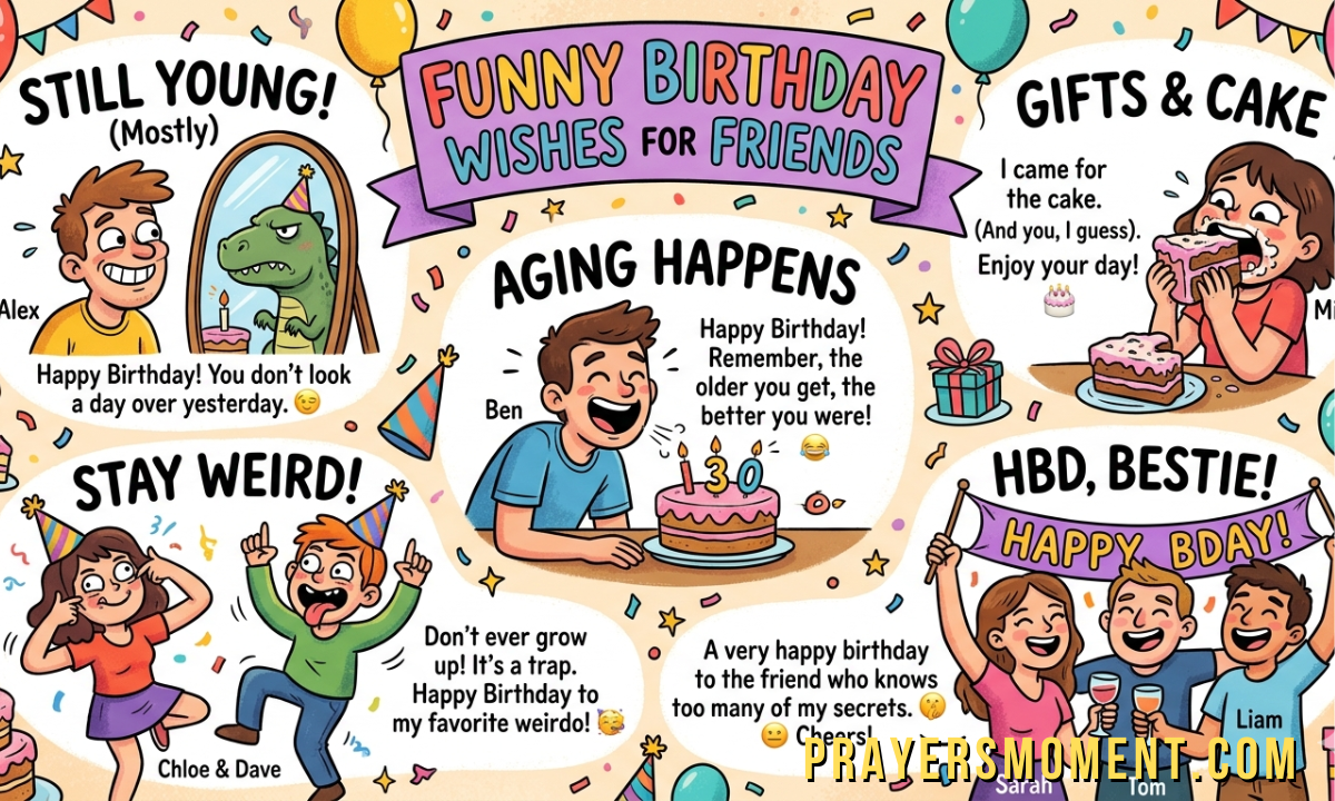 Funny Birthday Wishes for Friends in English