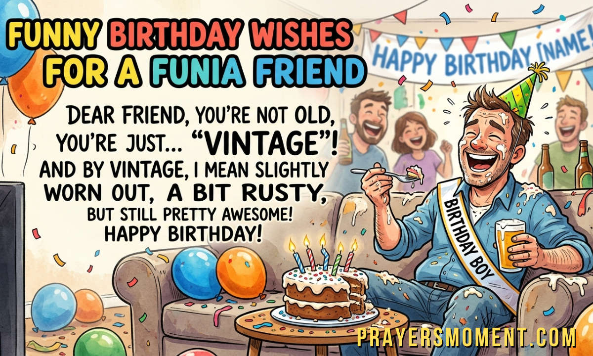Funny Birthday Wishes for a Male Friend