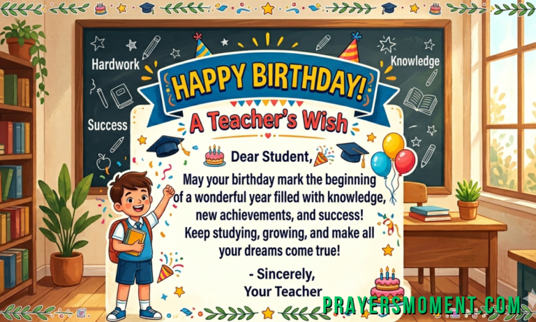 Short Motivational Birthday Wishes For Students From Teacher