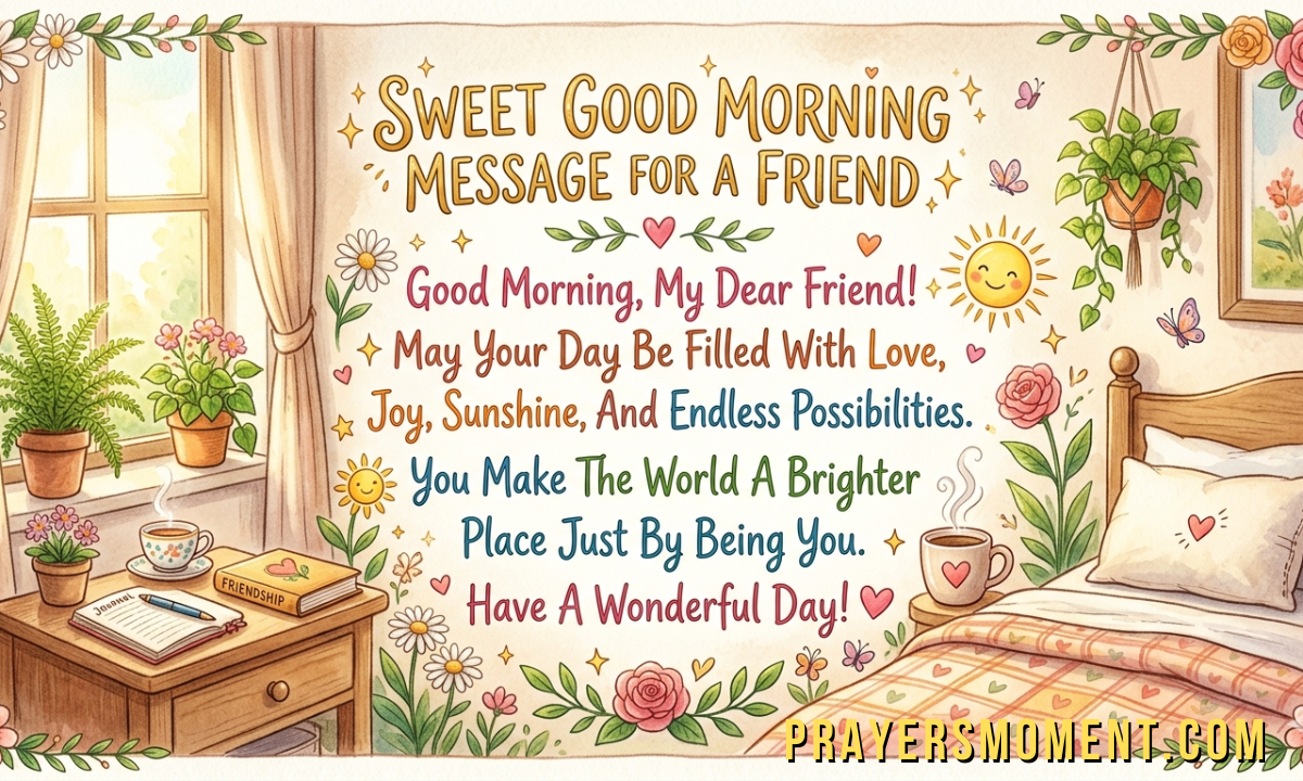Sweet Good Morning Message for a Friend