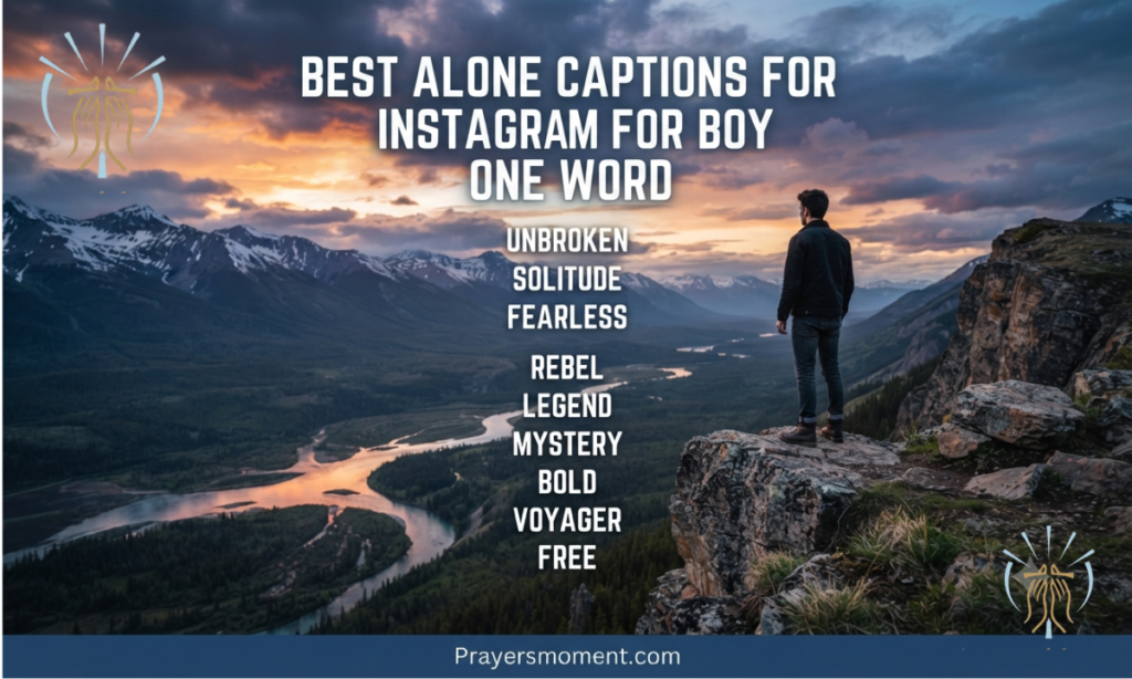 Best Alone Captions for Instagram for Boy One Word