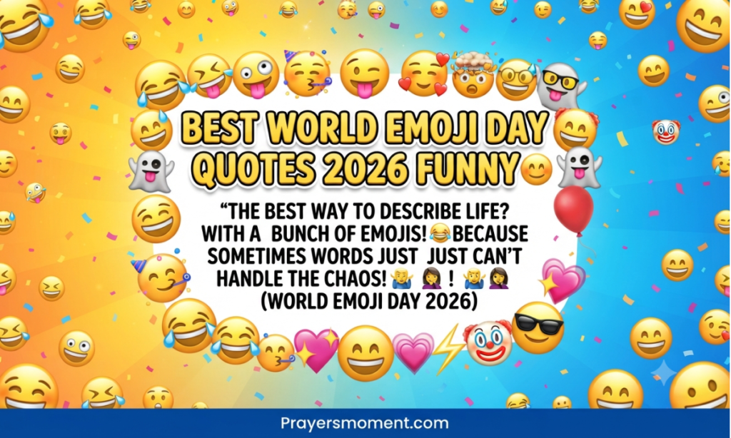 Best world emoji day quotes 2026 funny