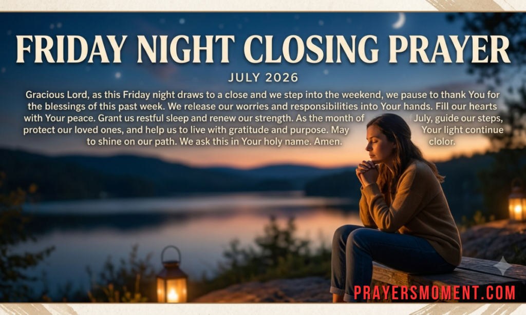 Friday Night Closing Prayer for July 2026