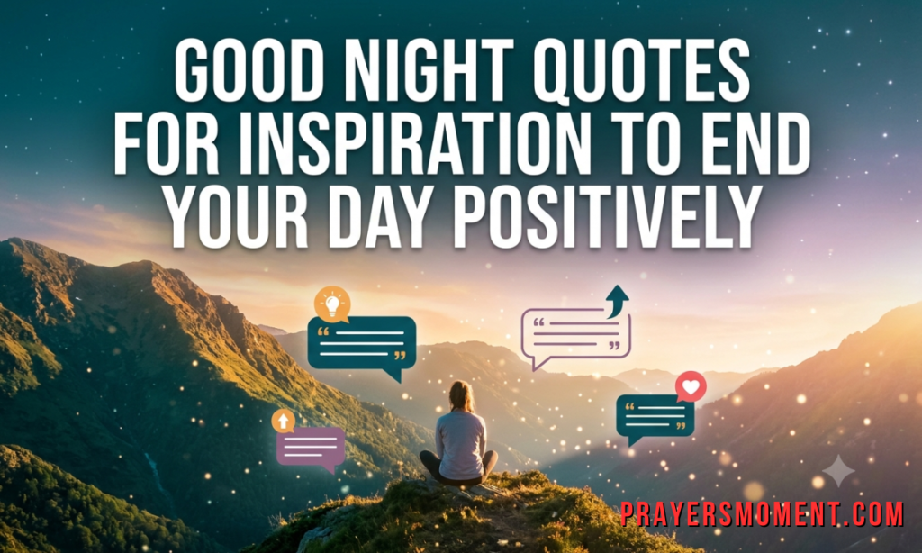 Good Night Quotes for Inspiration to End Your Day Positively