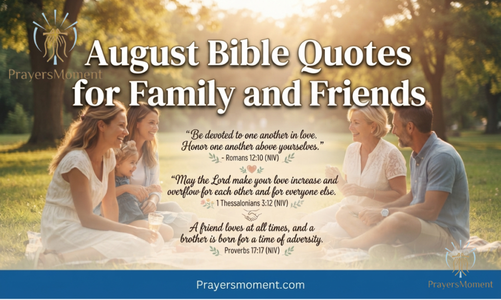 August Bible Quotes for Family and Friends
