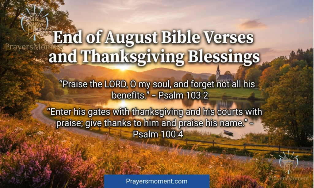 End of August Bible Verses and Thanksgiving Blessings