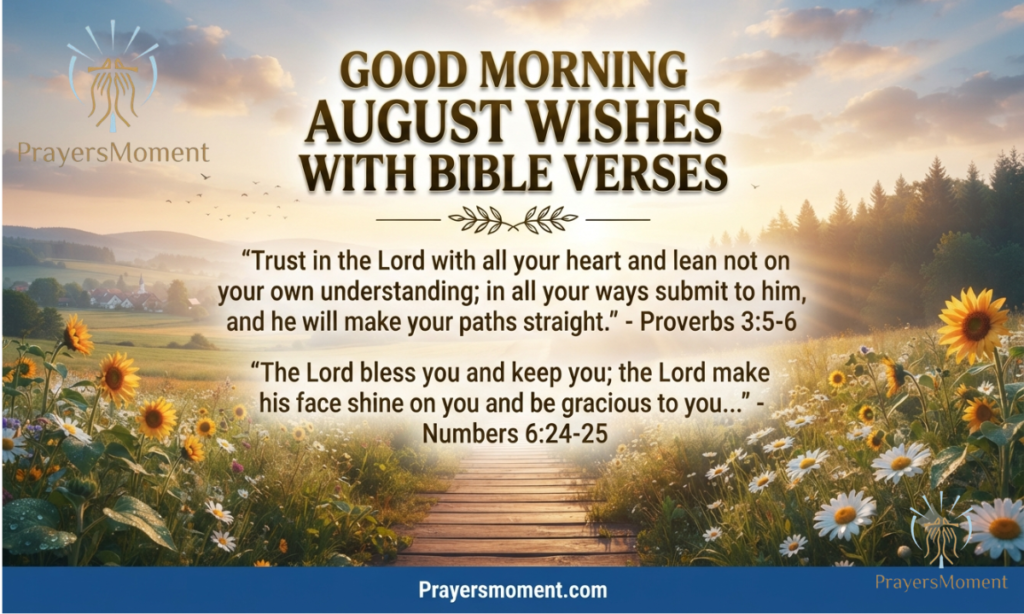 Good Morning August Wishes with Bible Verses