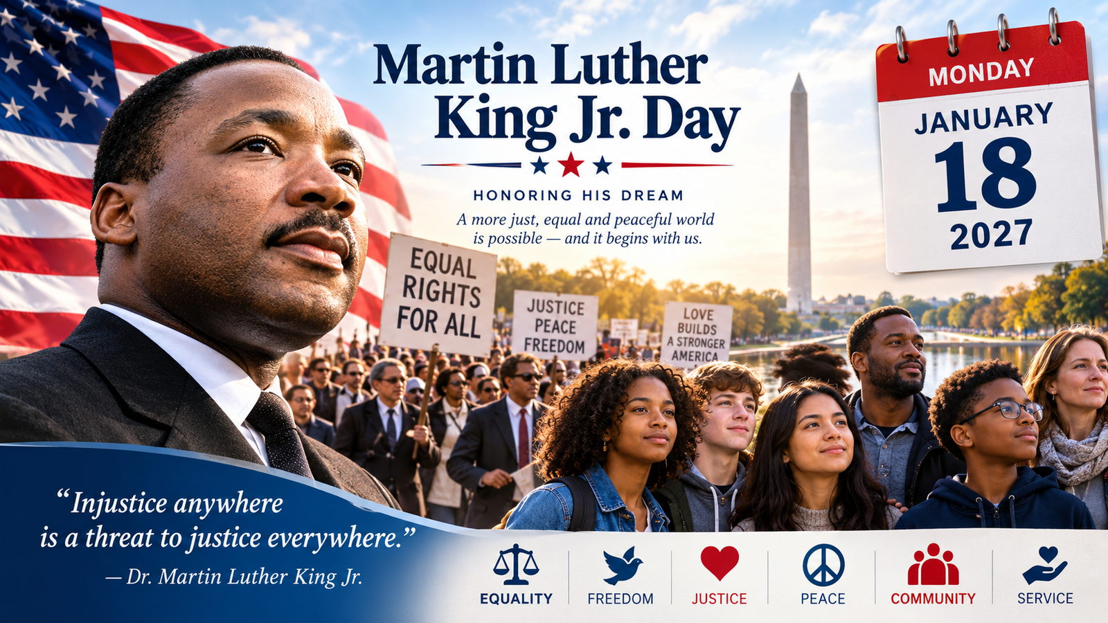 Martin Luther King Jr. Day 2027: Date, History & Ways to Celebrate